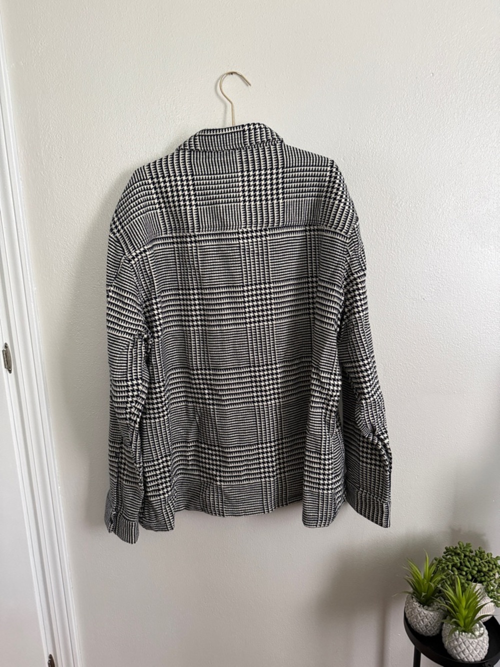 Men’s 2XL Ben Sherman Blue & White Houndstooth Button-Up Jacket NWT - Picture 5 of 5